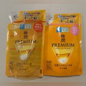 Hada Labo Gokujyun Premium Refill Bag Set: Hyaluronic Acid Lotion and Emulsion